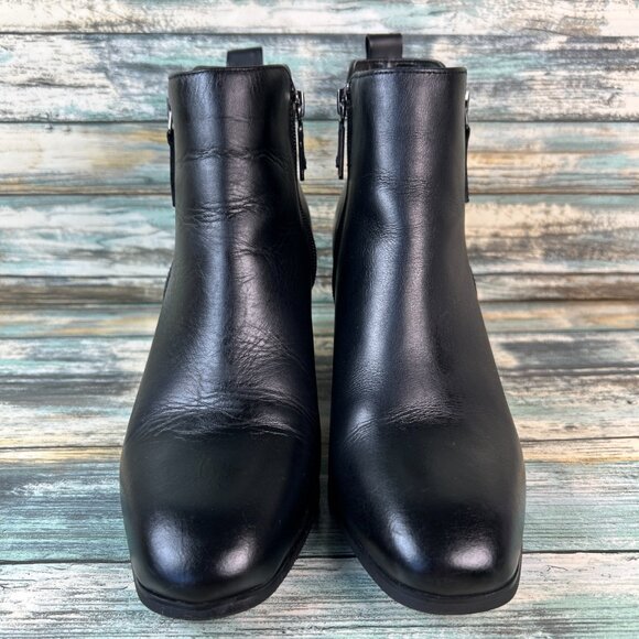 Blondo Womens 8.5M Waterproof Ankle Boot Black Double Zipper Casual Winter Work - Picture 3 of 12